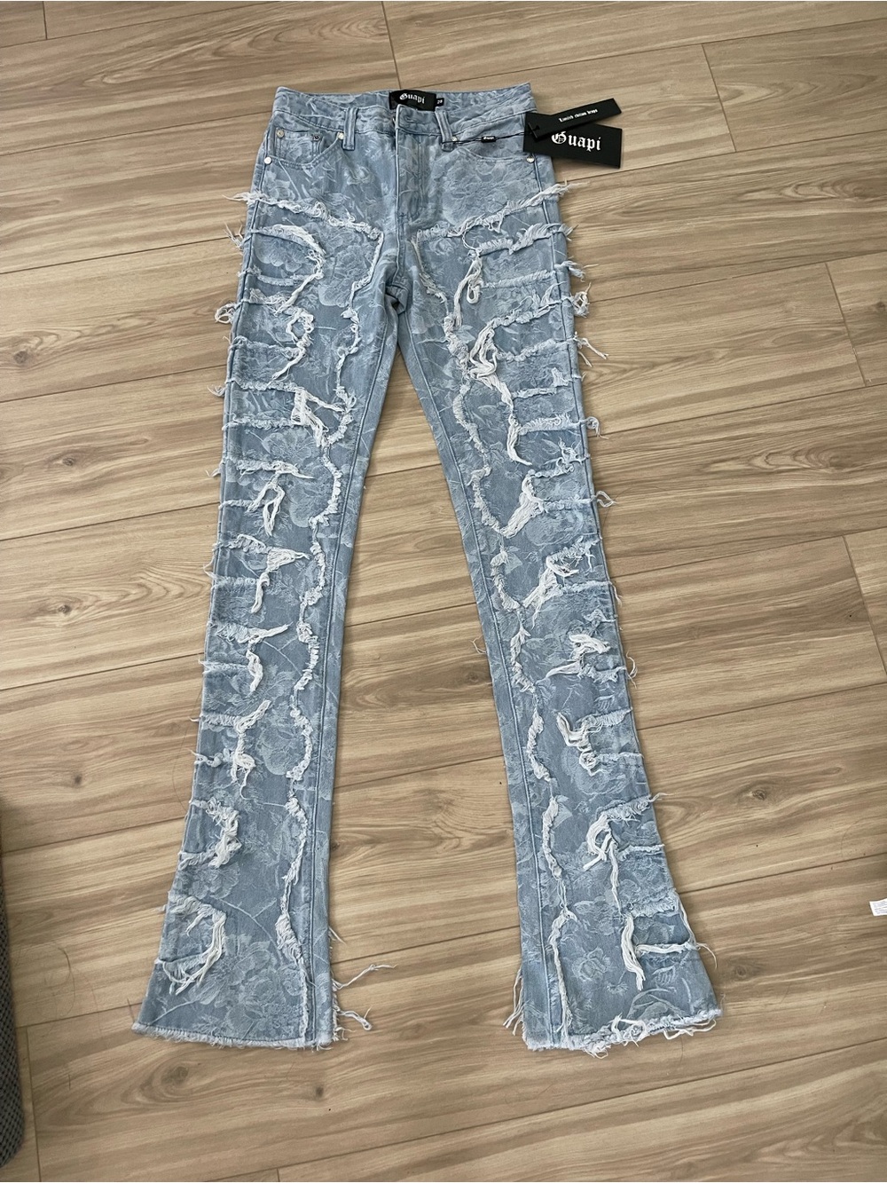 Guapi Light Blue Distressed Skinny Jeans - Women's